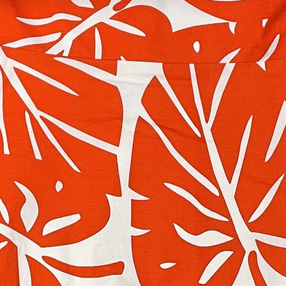 Vintage Orange & White Tropical Mini Skirt | Size L** - Picture 3 of 3